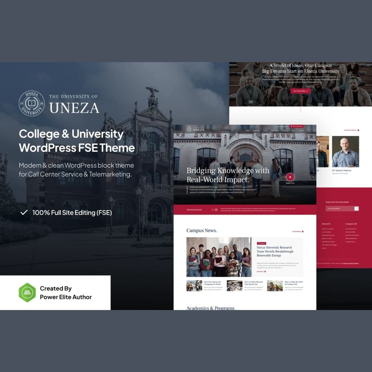Uneza - College & University Gutenverse FSE WordPress Theme