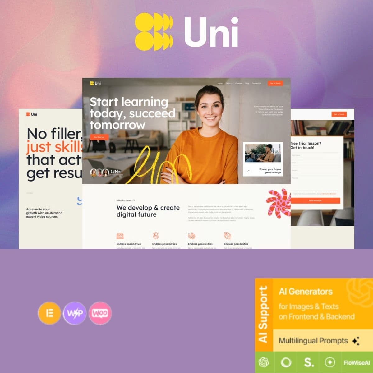 Uni - College, School & Online Courses WordPress Theme