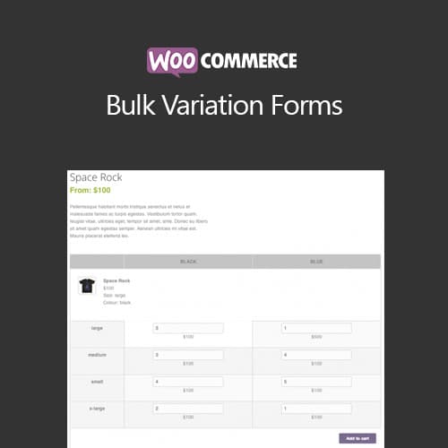 WooCommerce Bulk Variation Forms