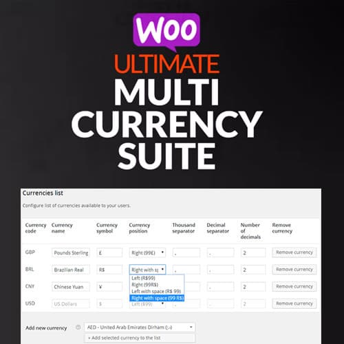 WooCommerce Ultimate Multi Currency Suite