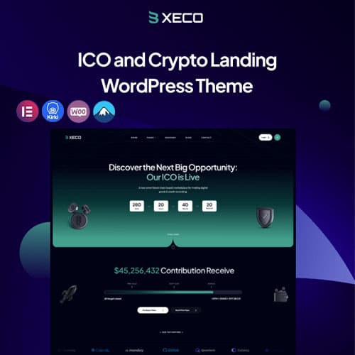 Xeco - ICO & Crypto Landing WordPress Theme