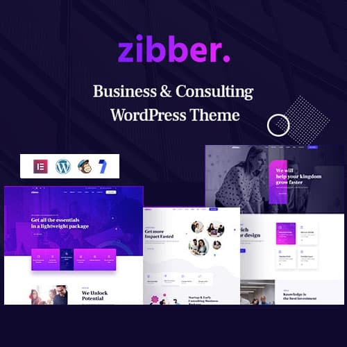 Zibber - Consulting Business WordPress Theme + RTL