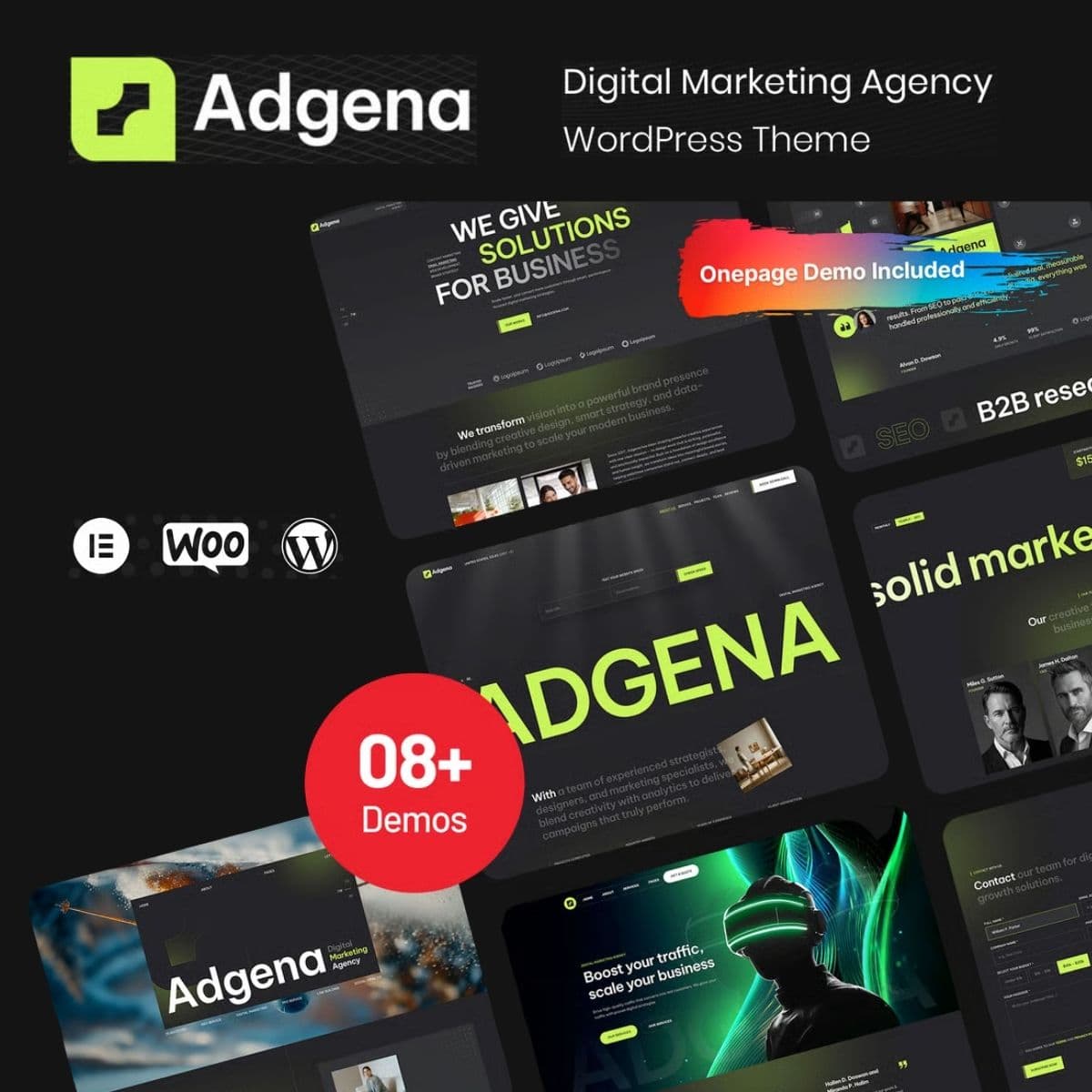 Screenshot of Adgena interface