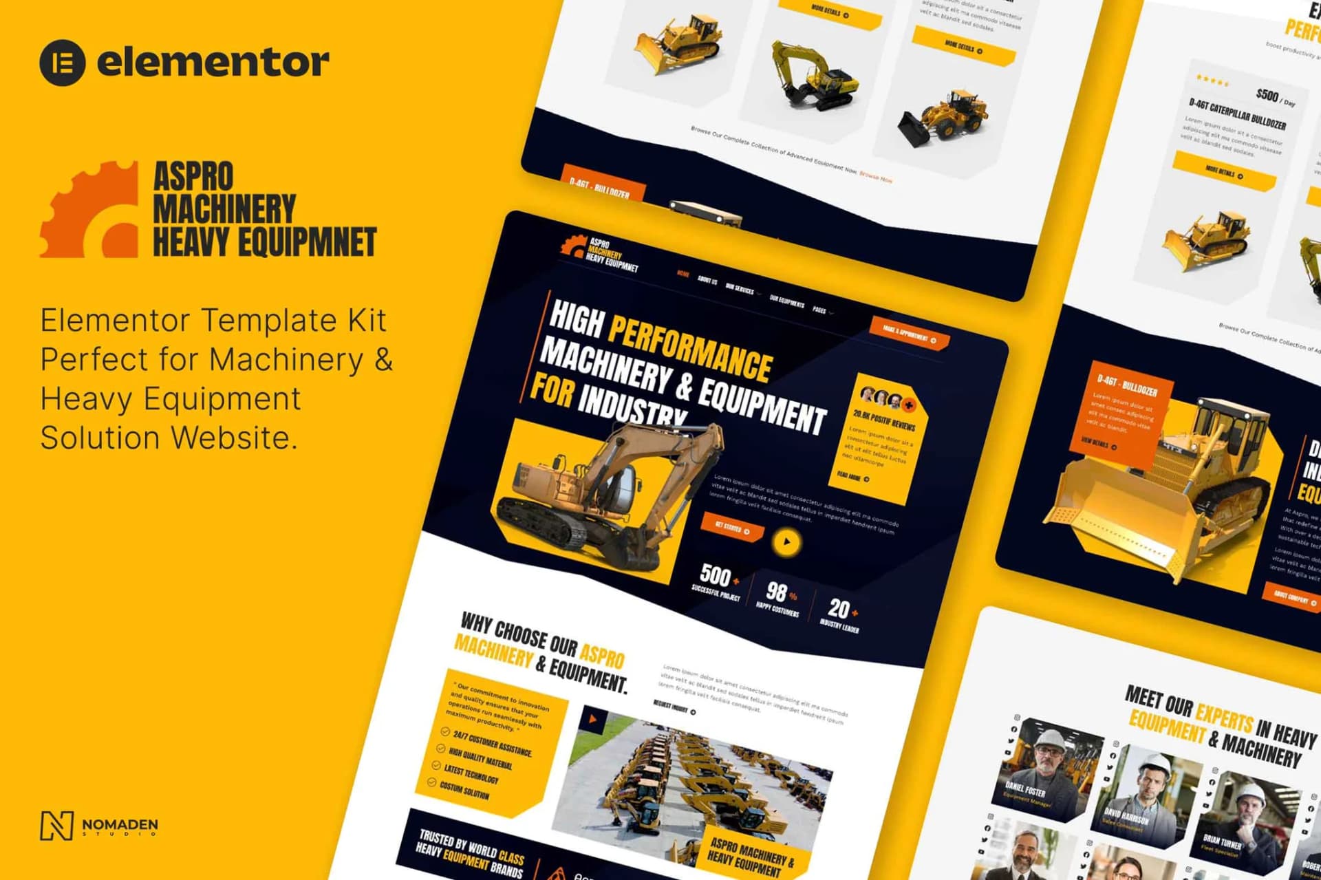 Aspro - Machinery & Heavy Equipment Elementor Template Kit 