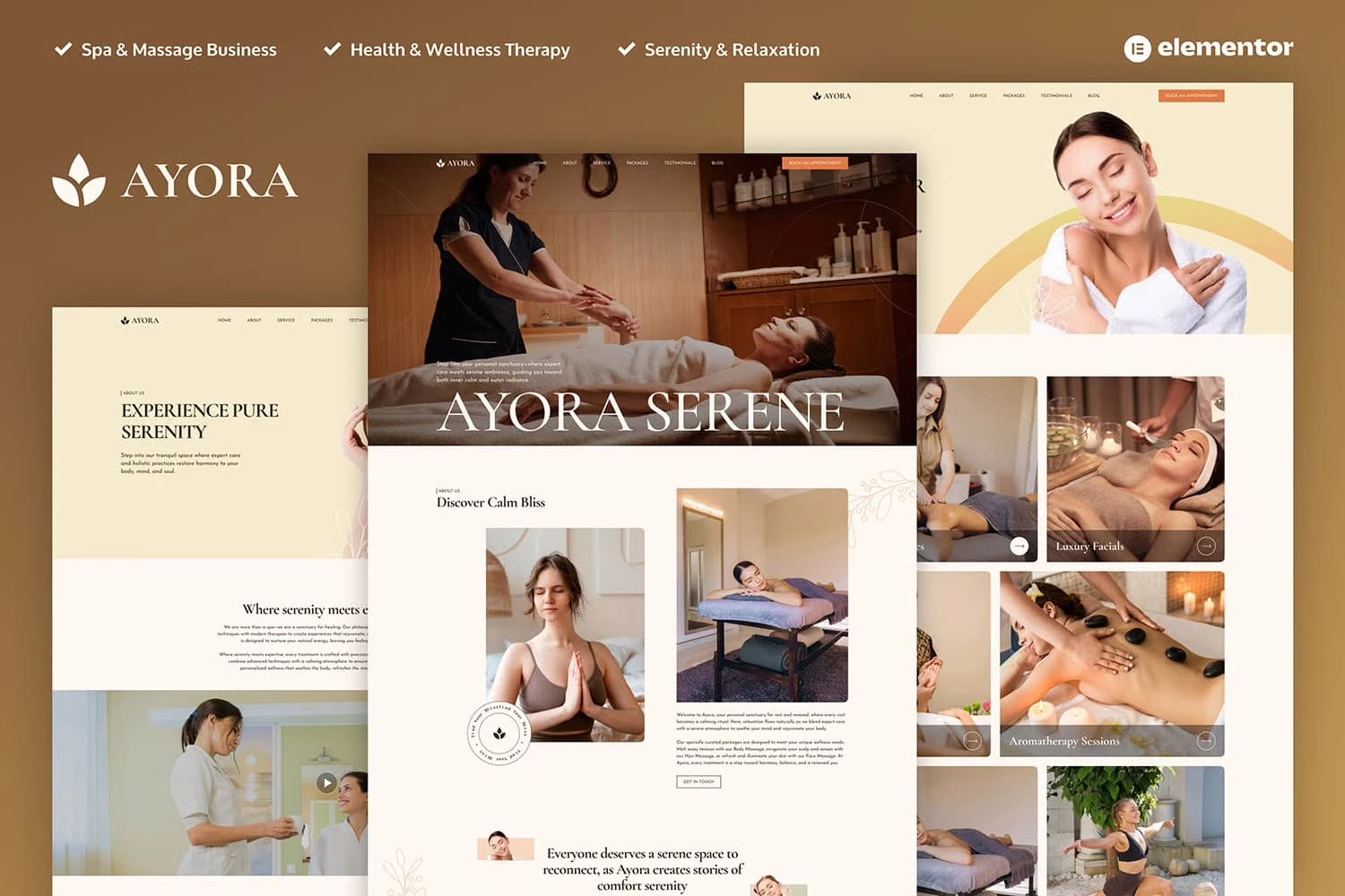 Ayora - Spa & Wellness Elementor Pro Template Kit 