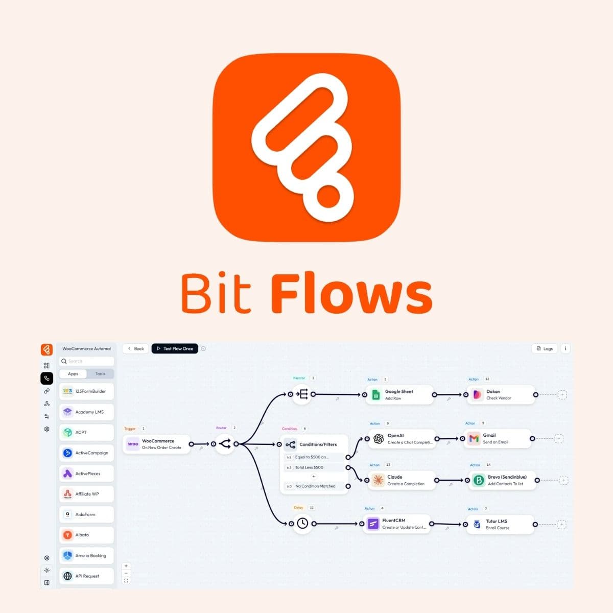 Screenshot of Bit Flows Pro interface