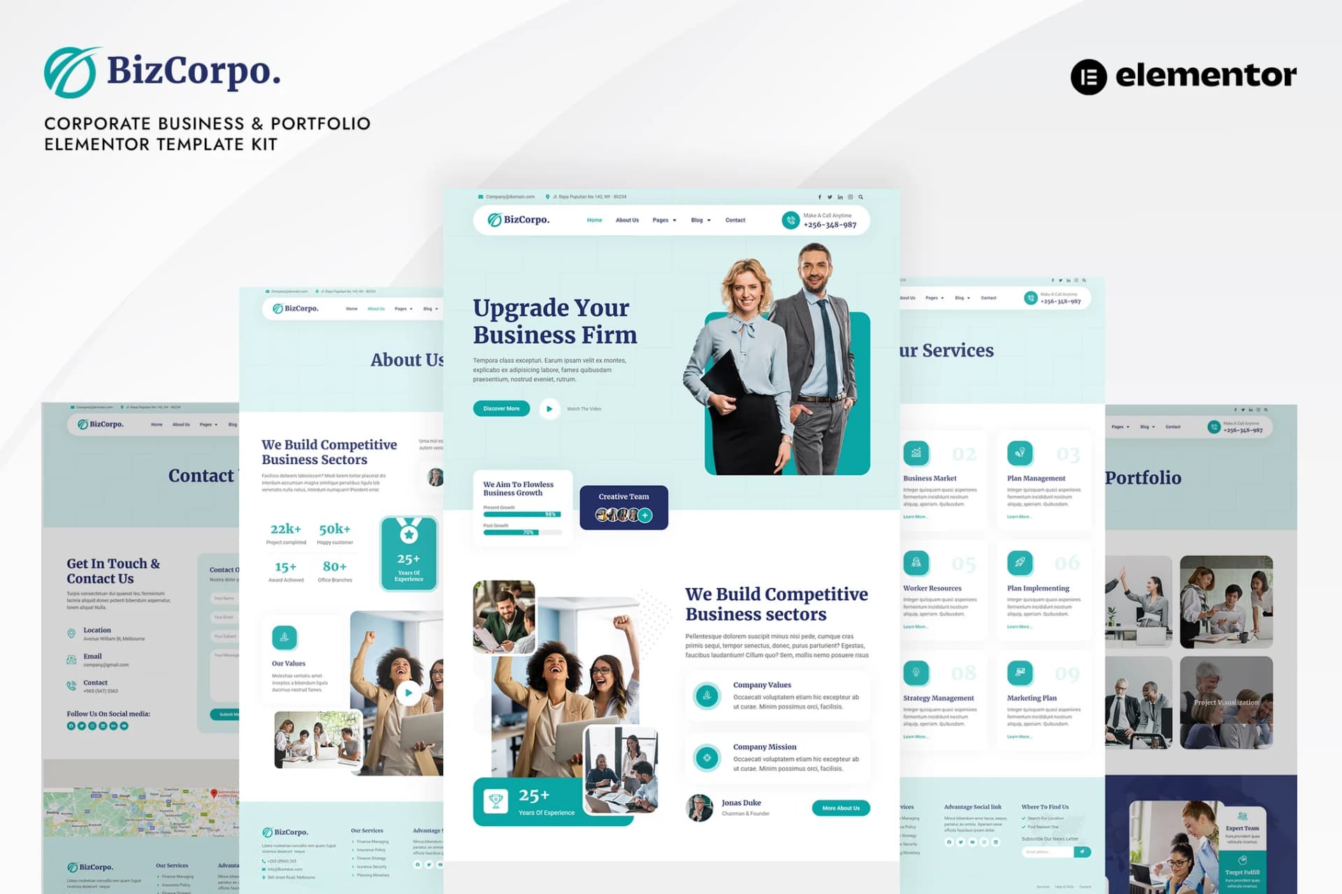 Bizcorpo - Corporate Business & Portfolio Elementor Template Kit 