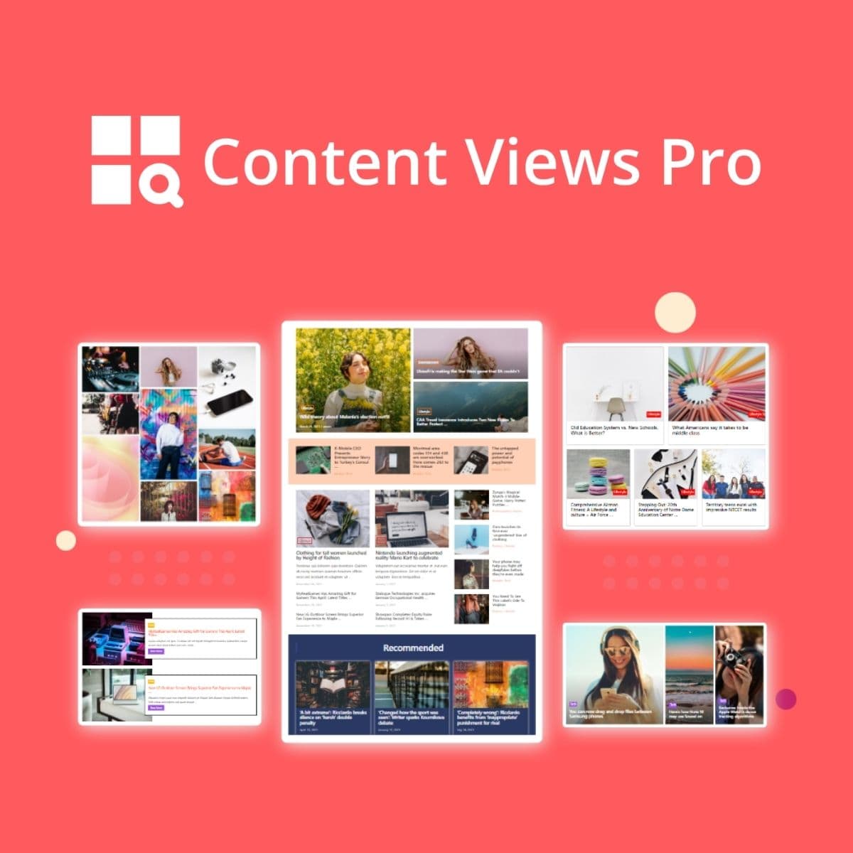 Screenshot of Content Views Pro interface