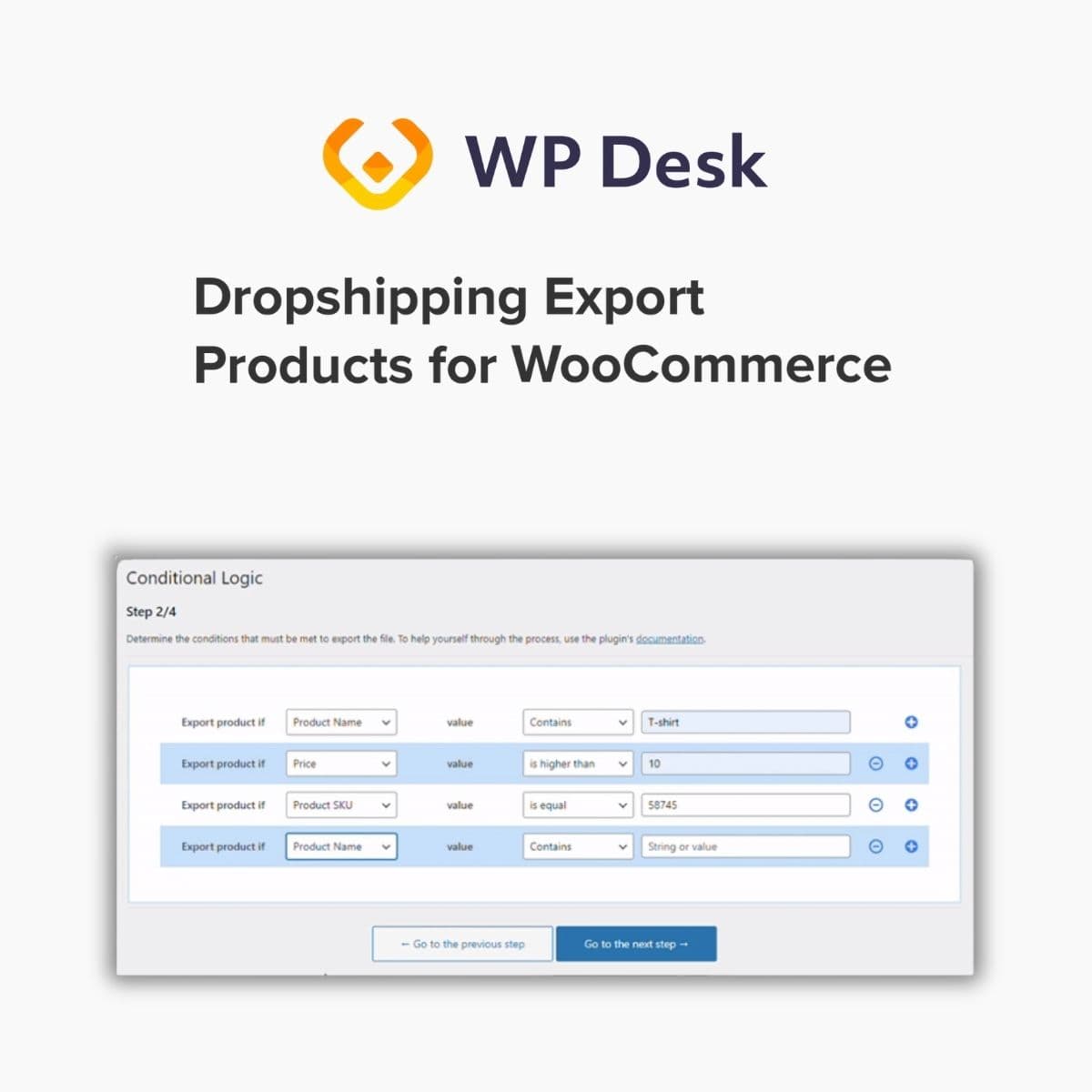 Screenshot of WPDesk - Dropshipping Export Products for WooCommerce interface