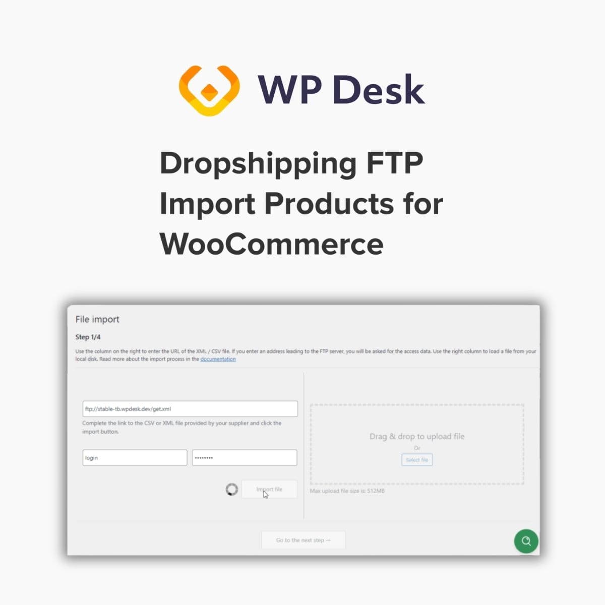Screenshot of WPDesk - Dropshipping FTP Import Products for WooCommerce interface