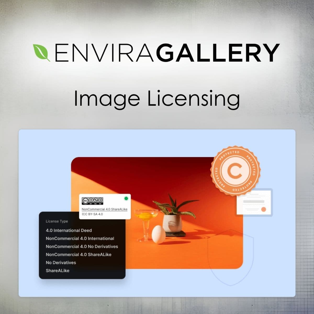 Screenshot of Envira Gallery - Image Licensing interface