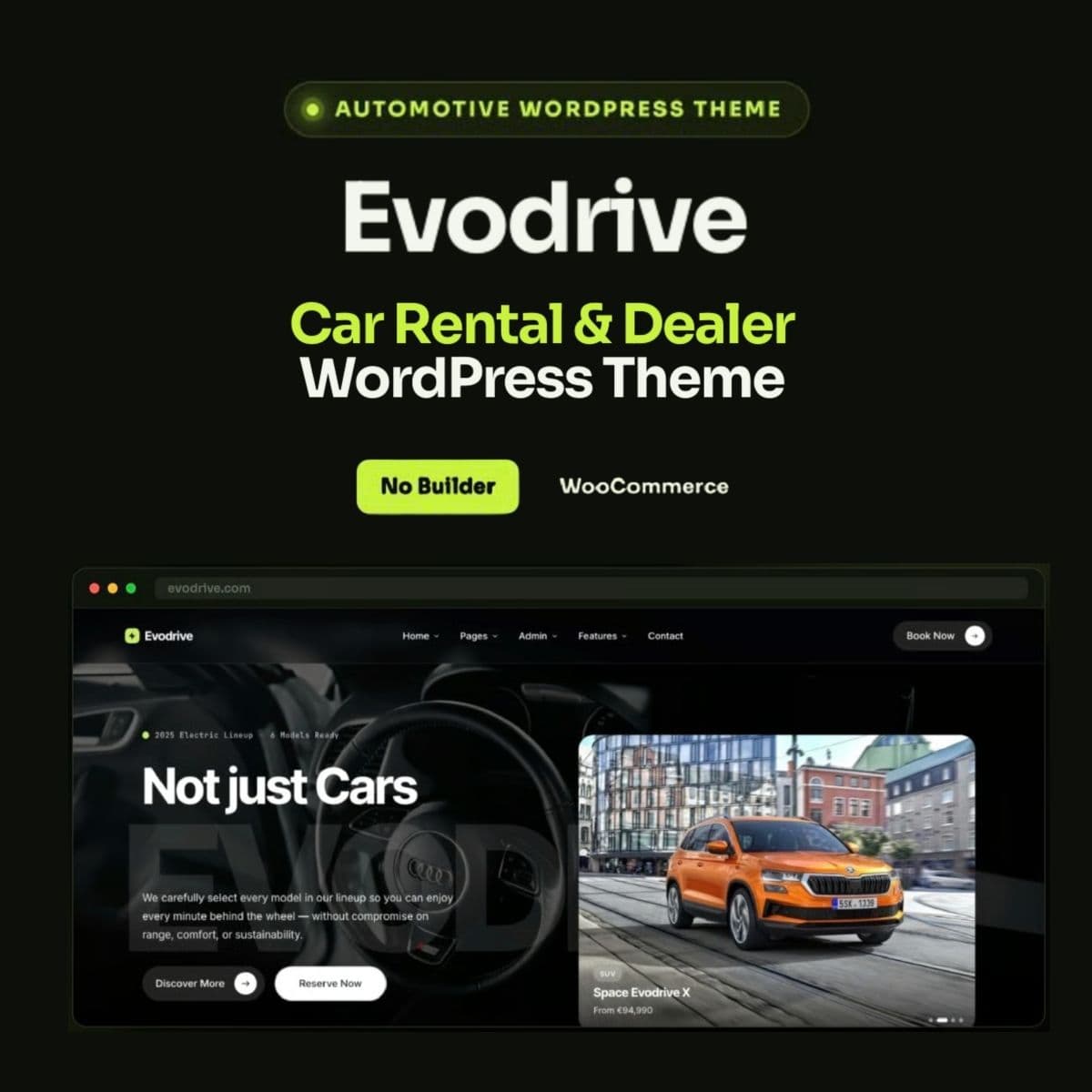 Screenshot of Evodrive interface