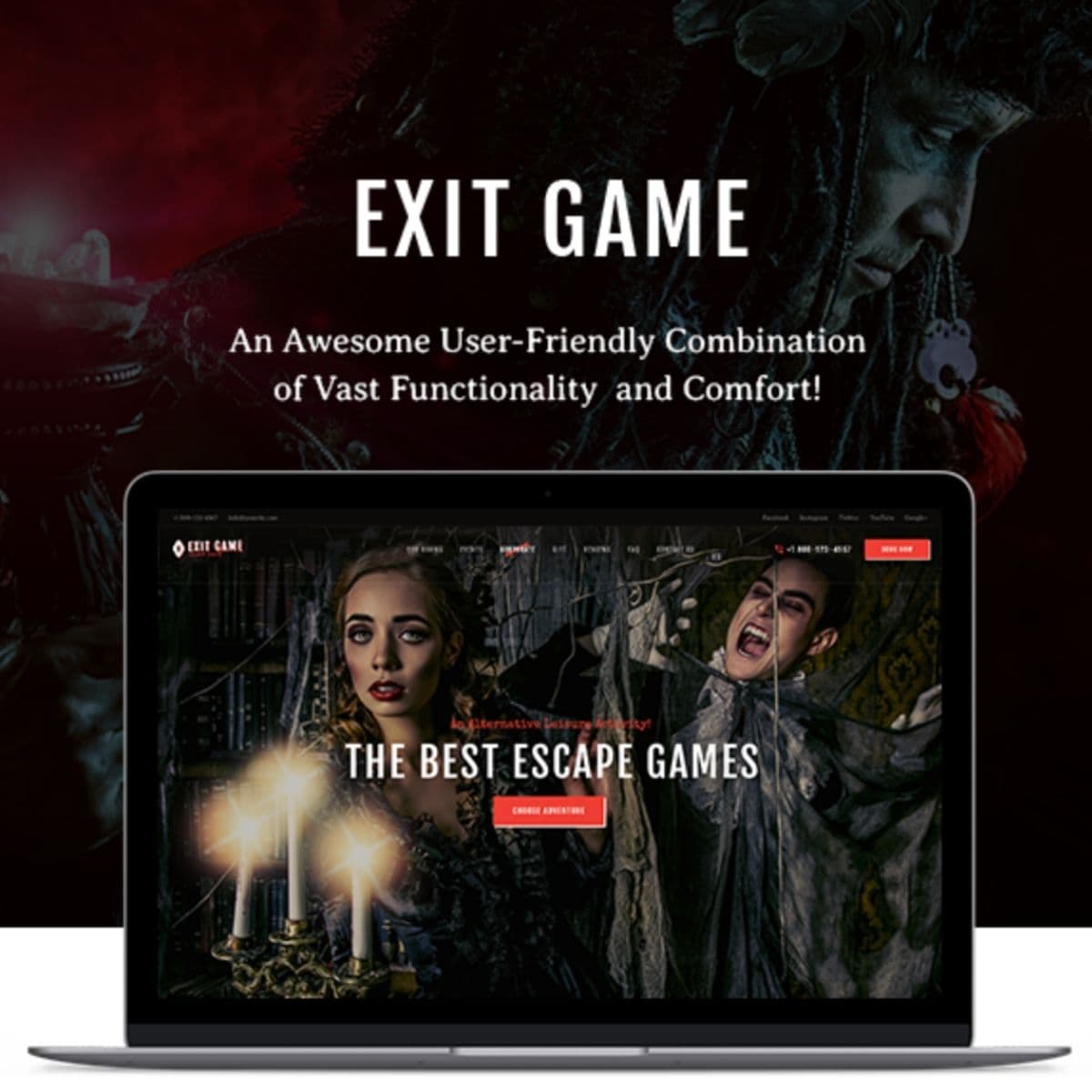 Screenshot of Exit Game interface