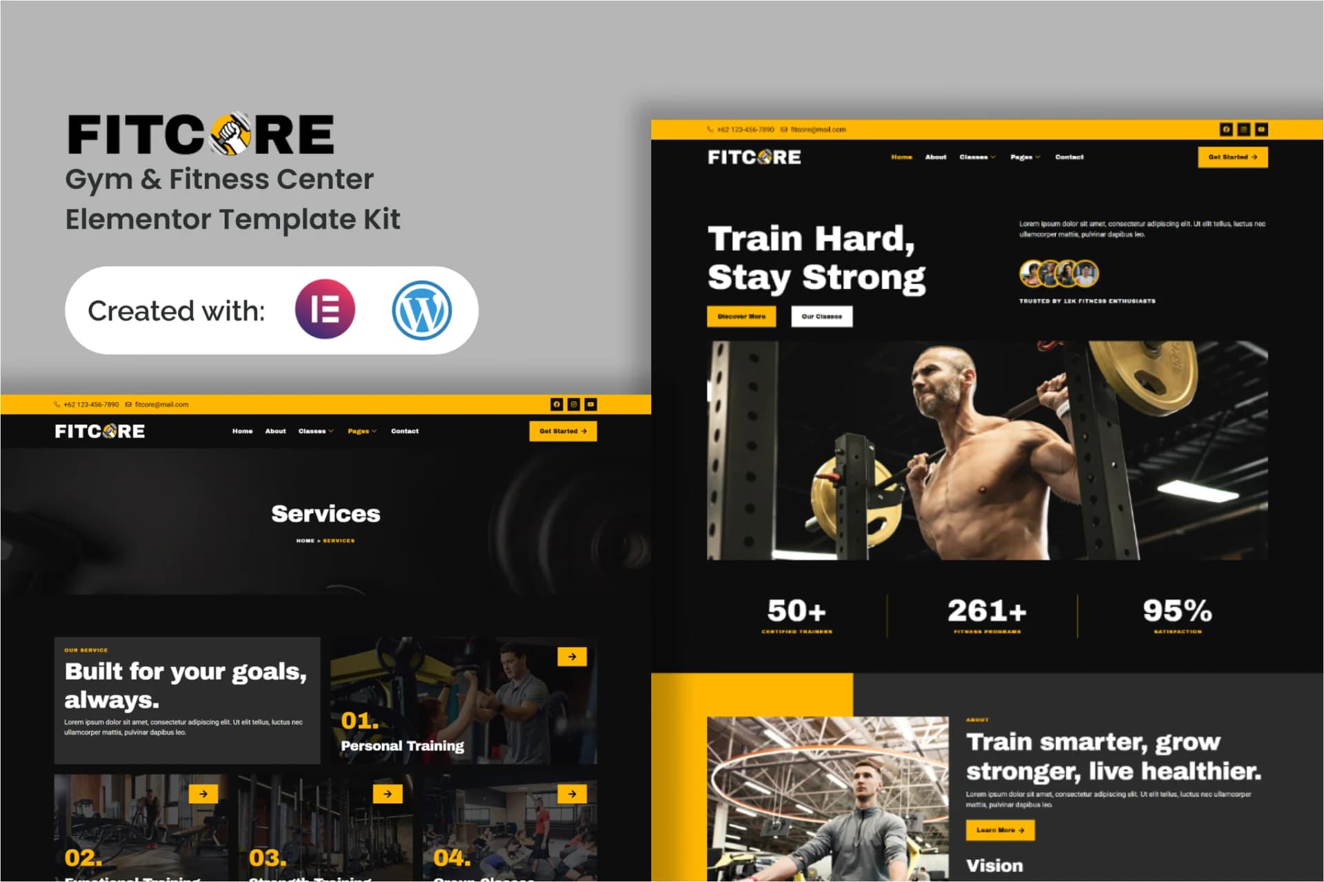 Screenshot of Fitcore interface