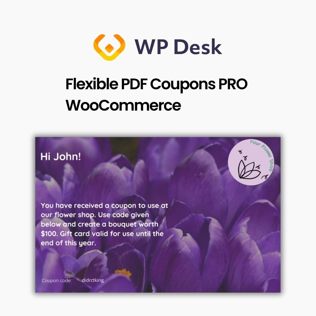 Screenshot of WPDesk - Flexible PDF Coupons PRO WooCommerce interface