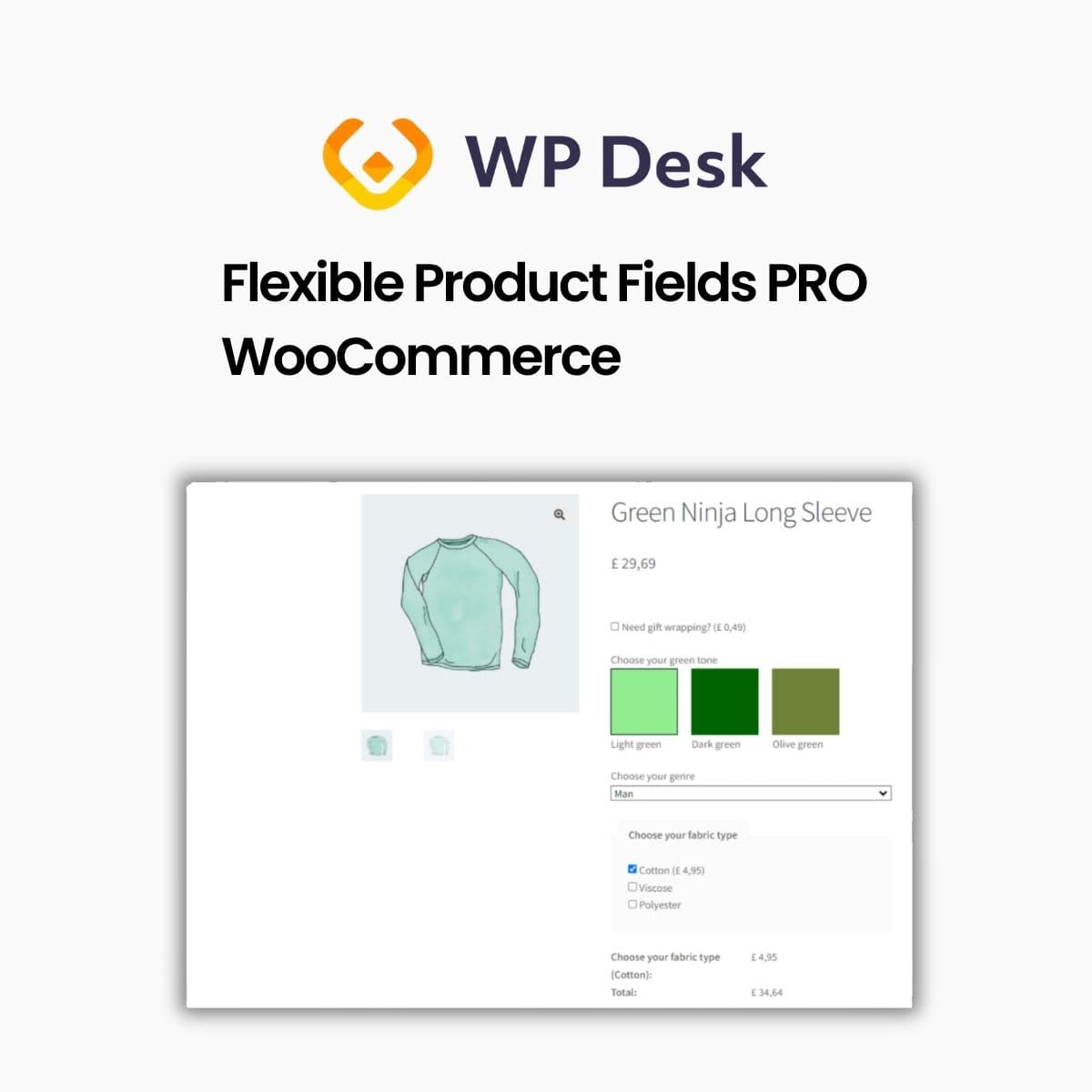 Screenshot of WPDesk - Flexible Product Fields PRO interface