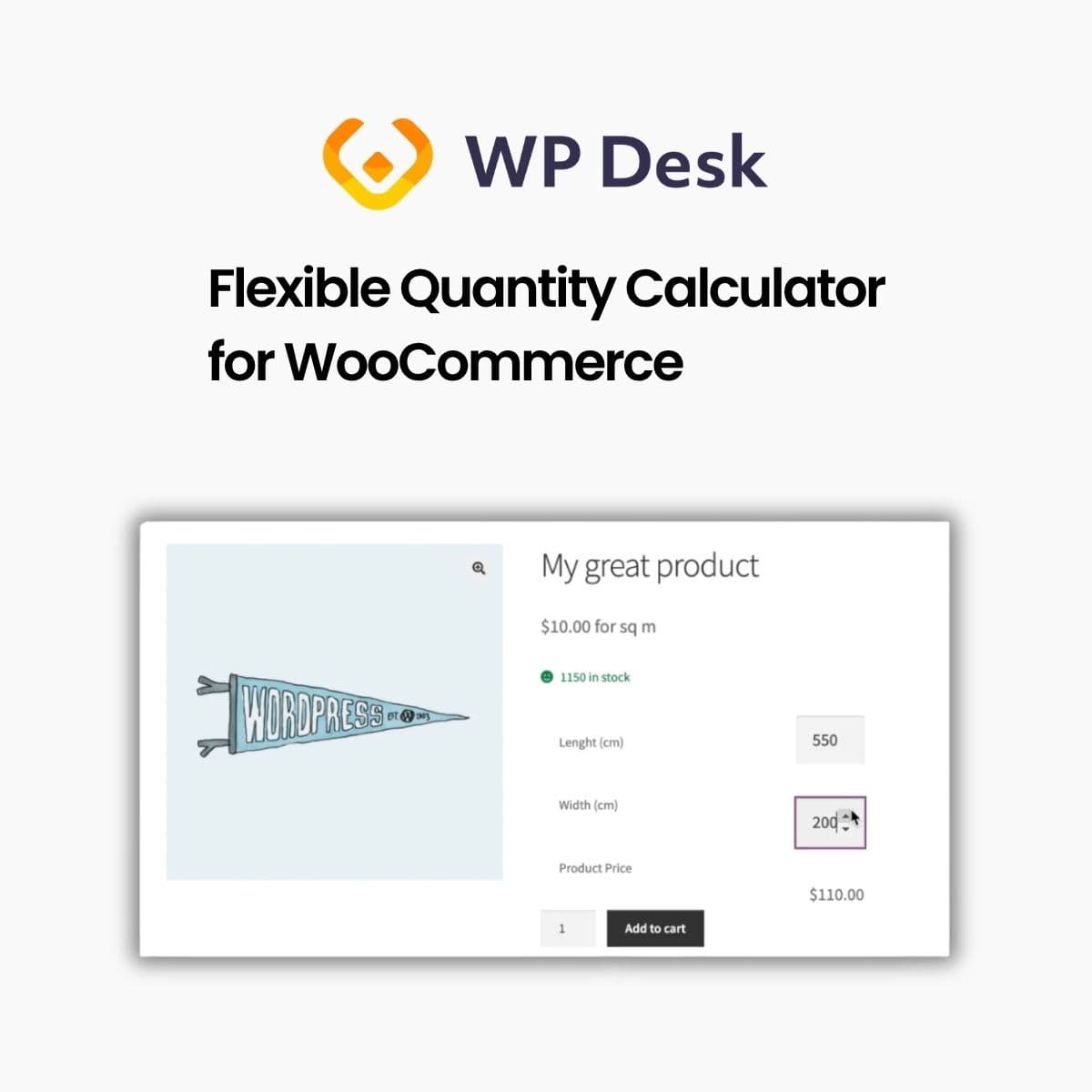 Screenshot of WPDesk - Flexible Quantity Calculator interface