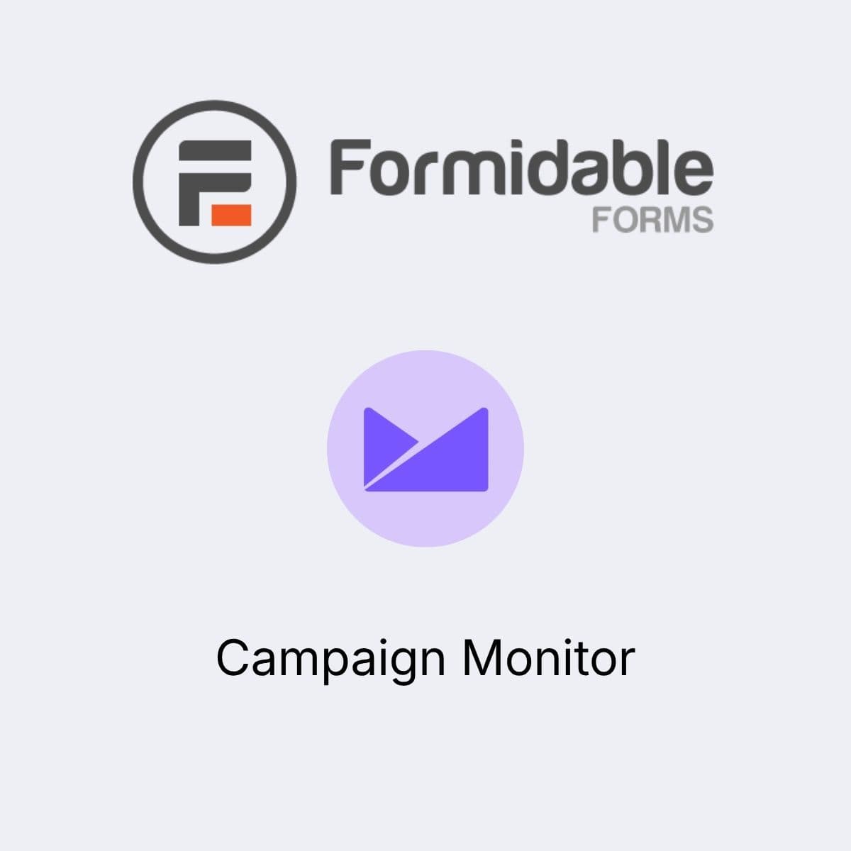 Screenshot of Formidable Forms - Campaign Monitor interface