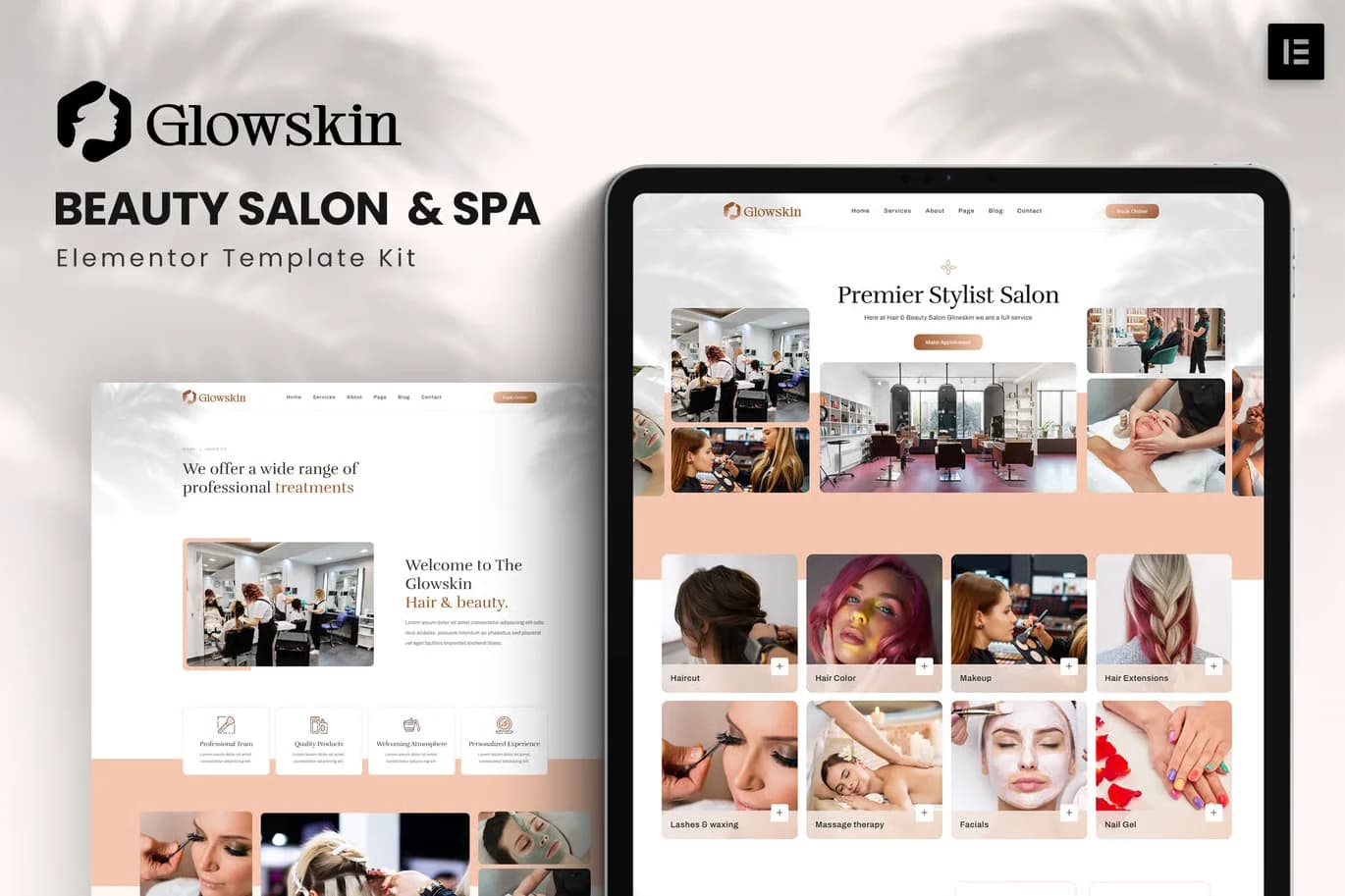 Screenshot of Glowskin interface