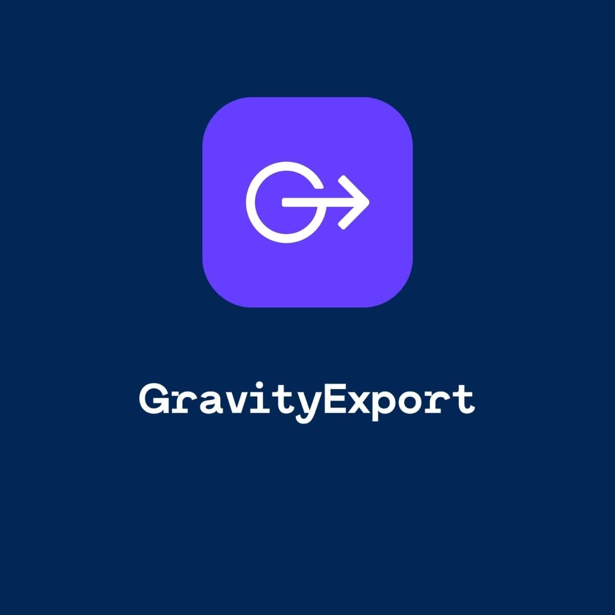 Screenshot of GravityExport interface