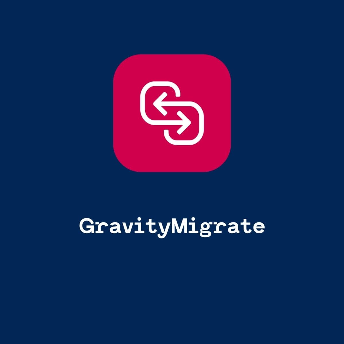 Screenshot of GravityMigrate interface