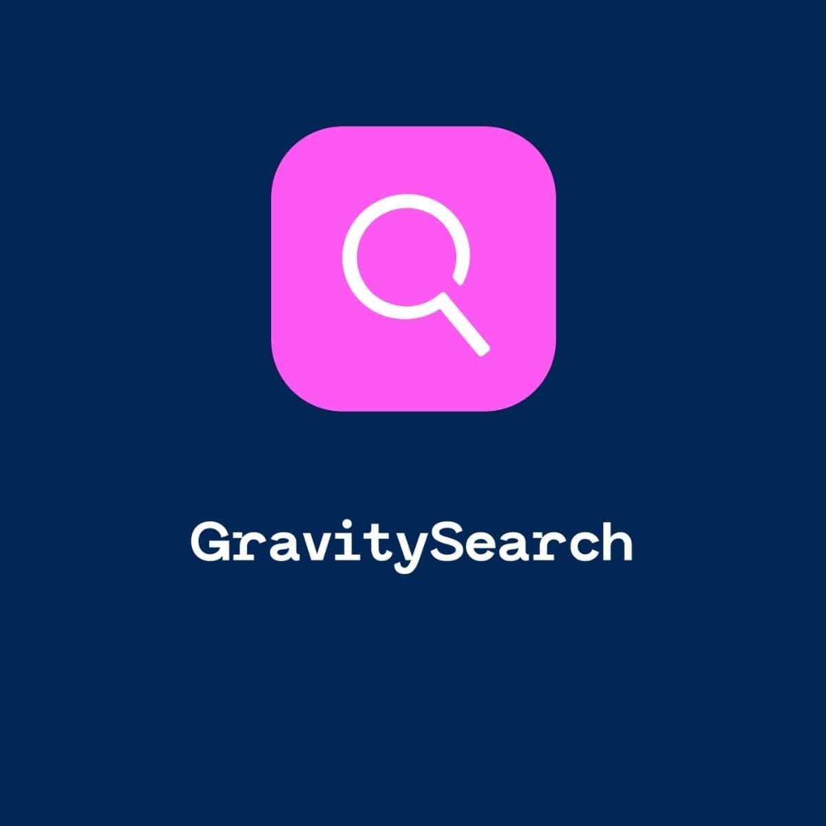 Screenshot of GravitySearch interface