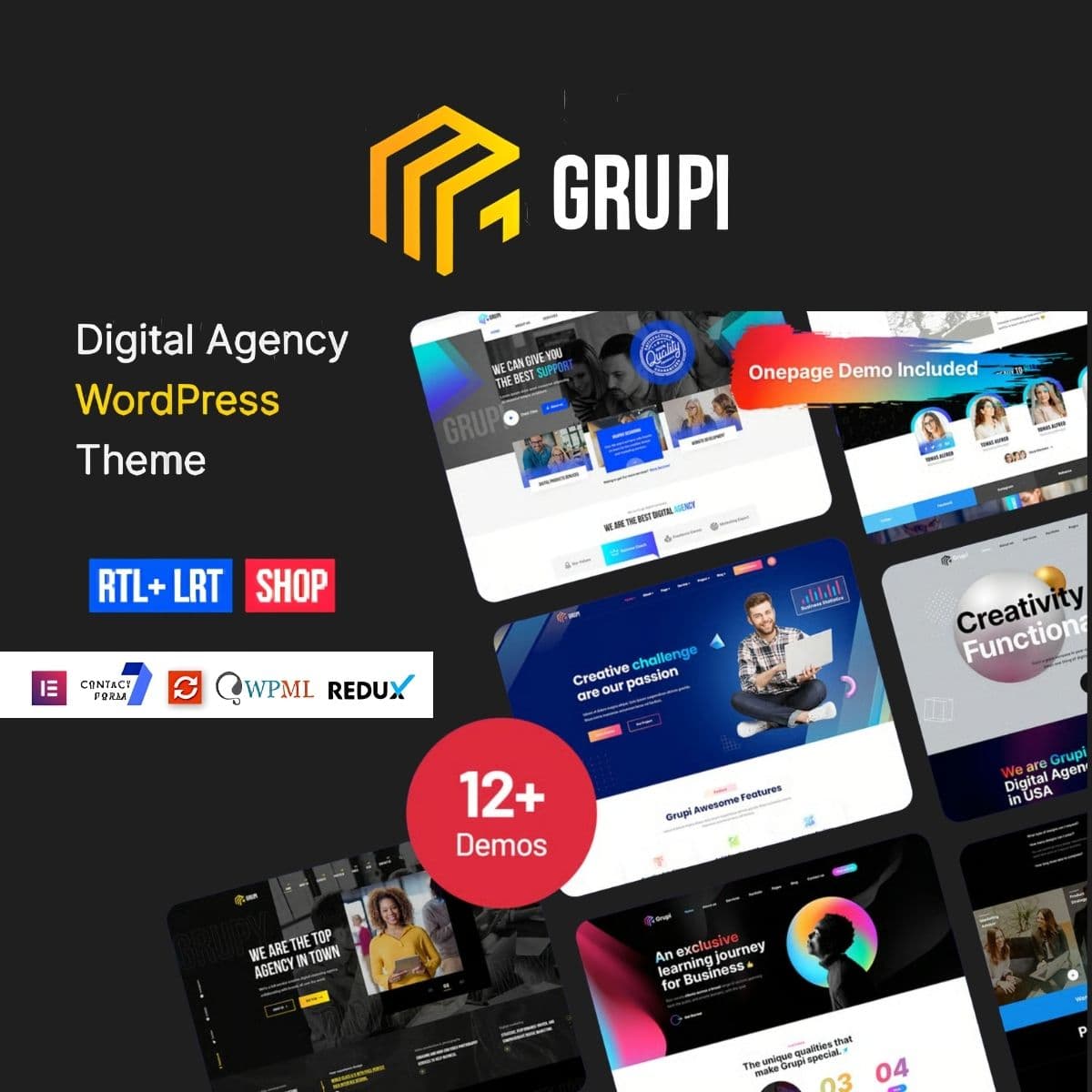 Screenshot of Grupi interface