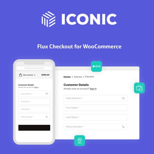 Screenshot of Iconic Flux Checkout for WooCommerce interface