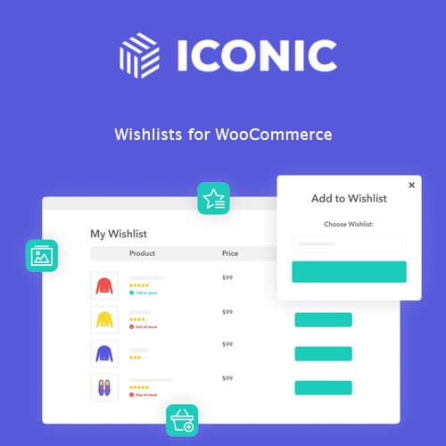 Screenshot of Iconic Wishlists for WooCommerce interface