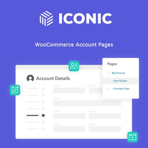 Screenshot of Iconic WooCommerce Account Pages interface