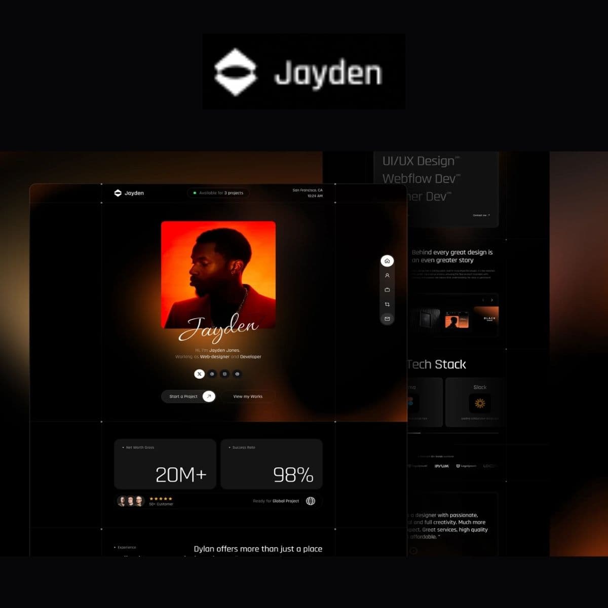 Screenshot of Jayden interface