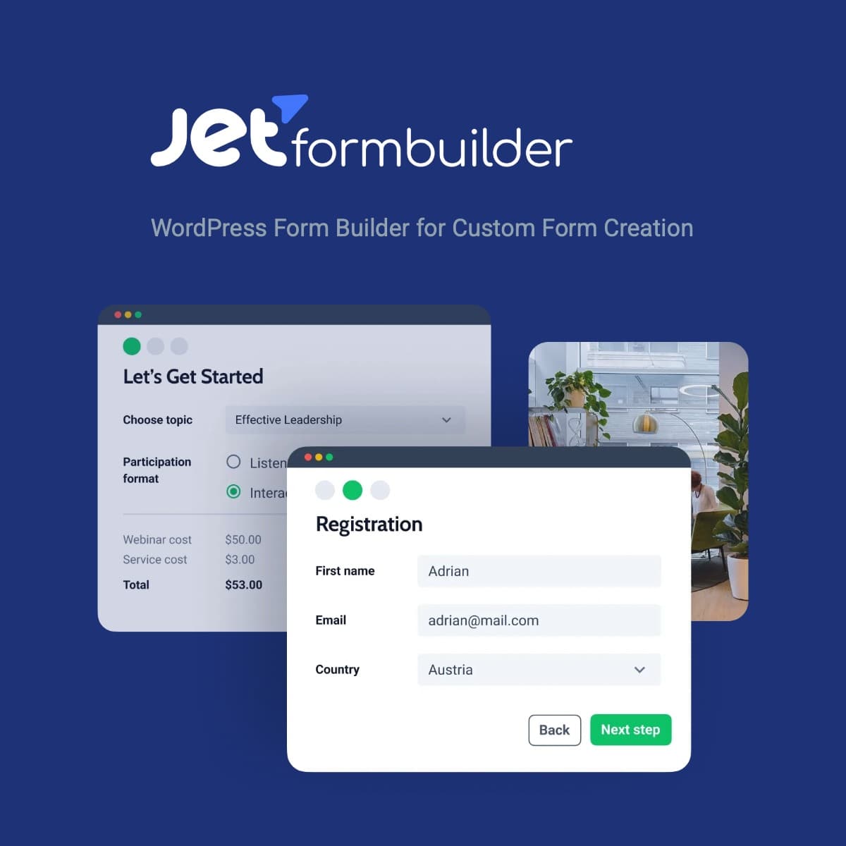 Screenshot of JetFormBuilder interface