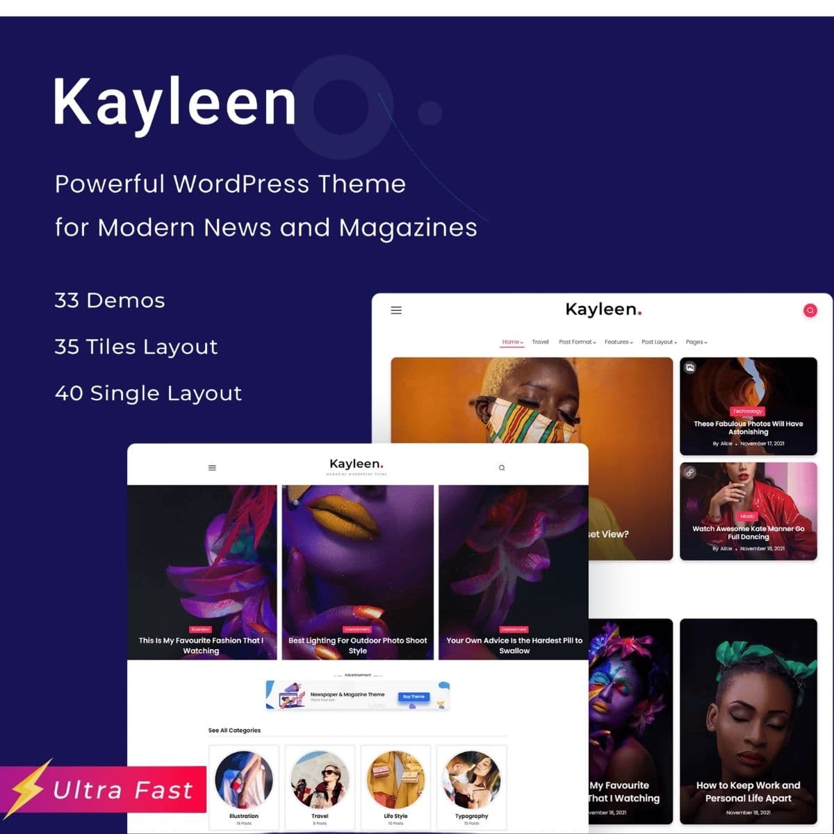 Screenshot of Kayleen interface
