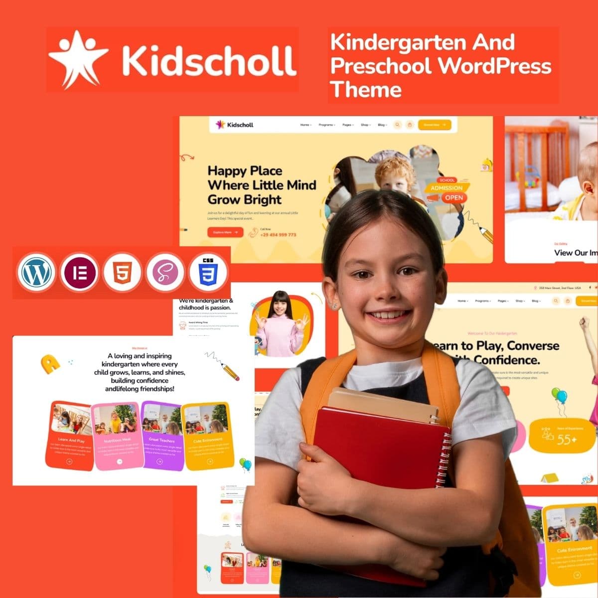 Screenshot of Kidscholl interface