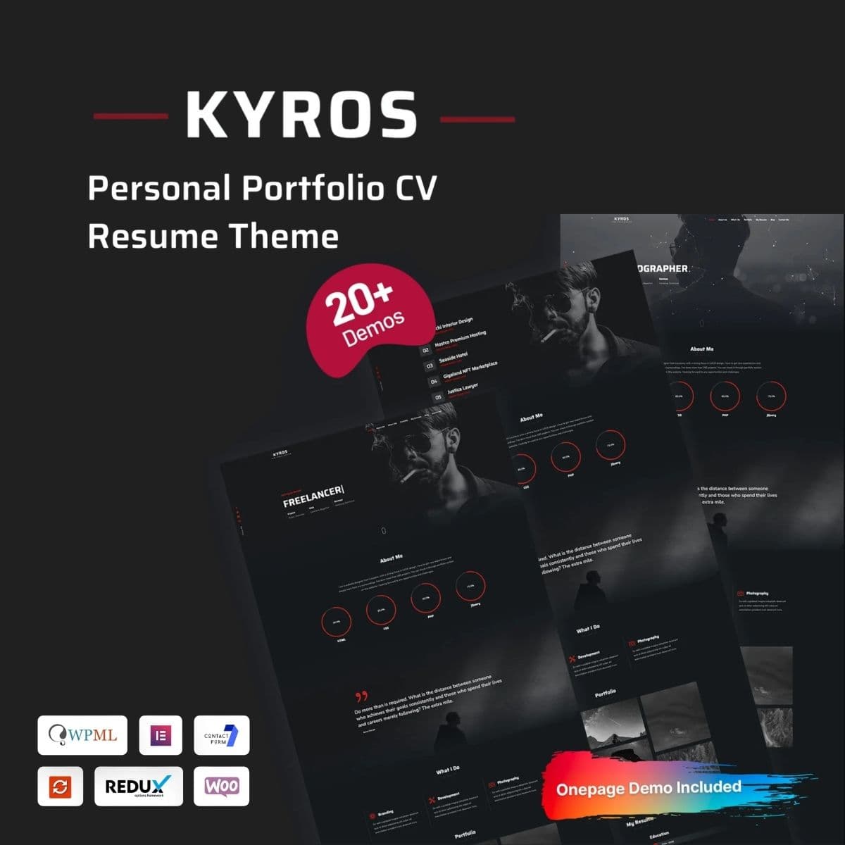 Kyros - WordPress Plugin/Theme Screenshot of Kyros interface