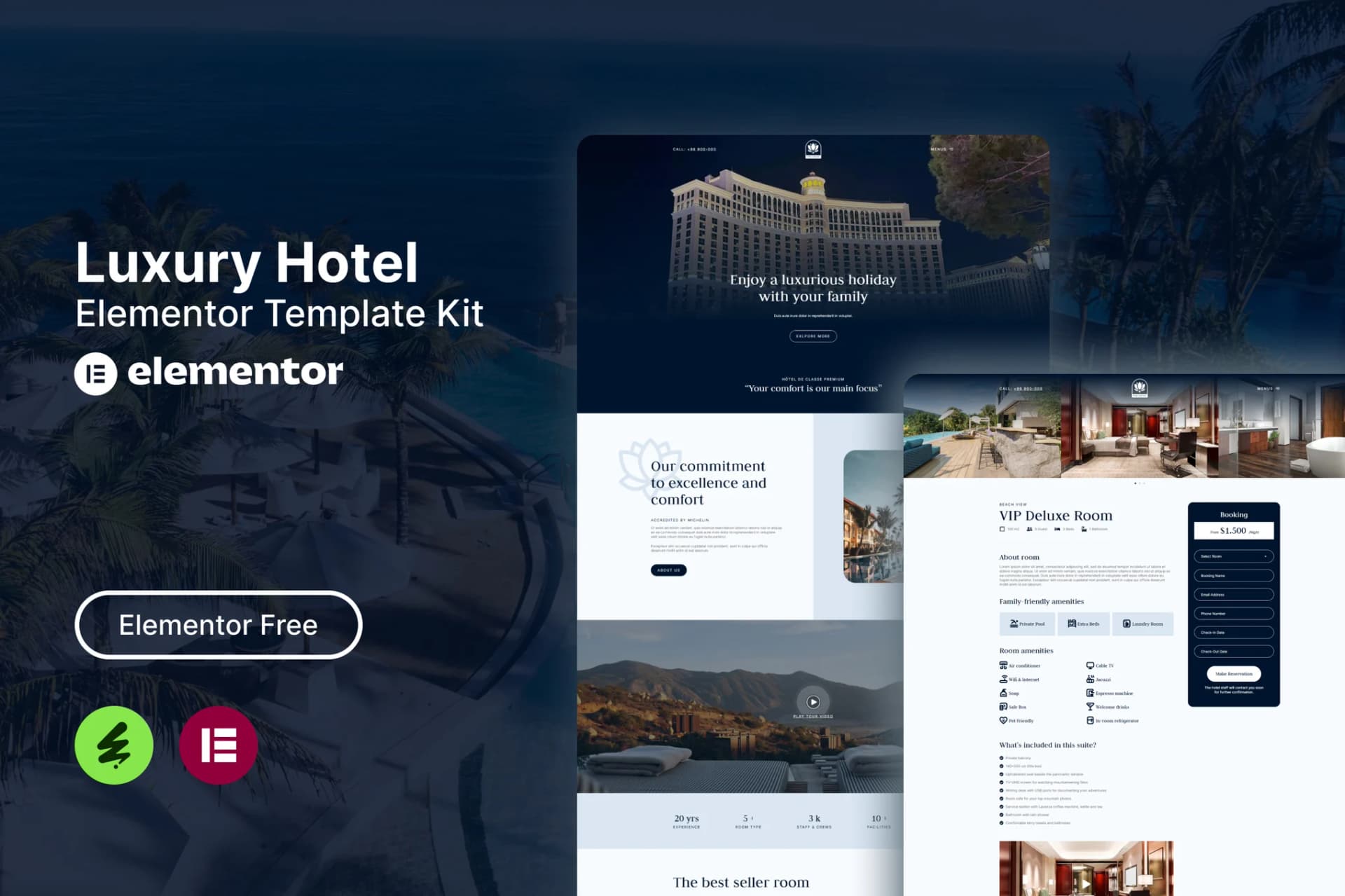 Lotuz - Luxury Hotel Elementor Template Kit