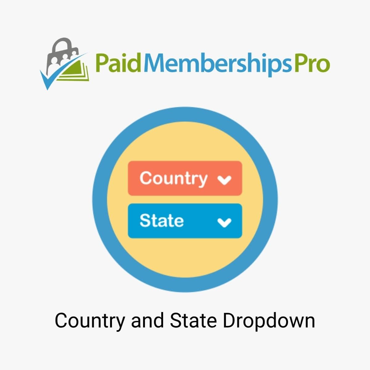 Screenshot of Paid Memberships Pro Country and State Dropdown interface