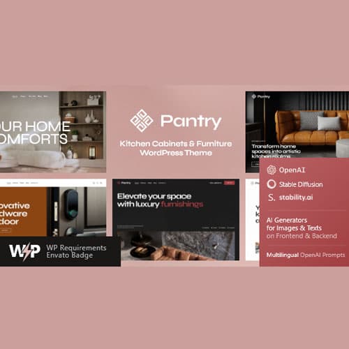 Pantry — Kitchen Cabinets & Furniture WordPress Theme
