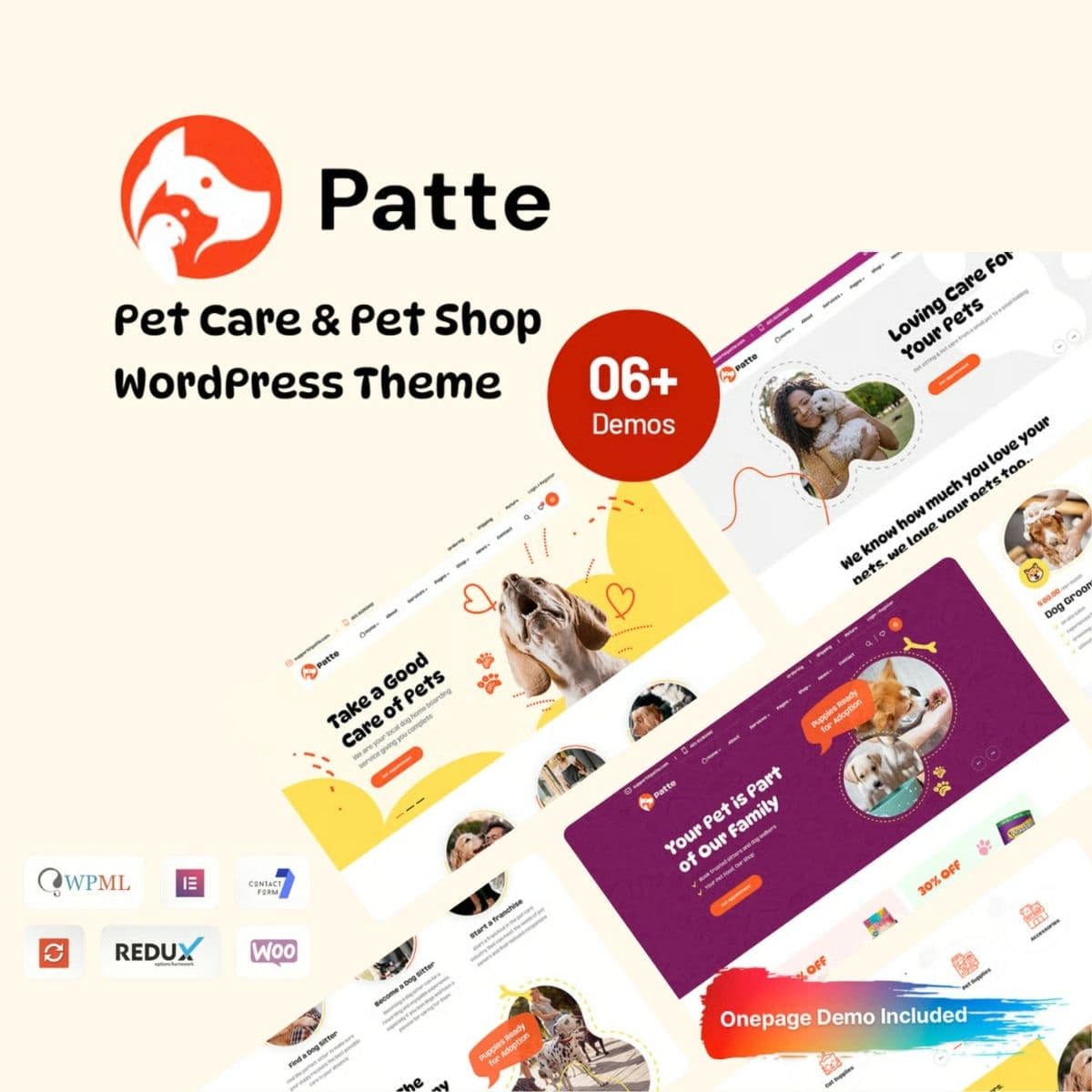Patte - WordPress Plugin/Theme Screenshot of Patte interface