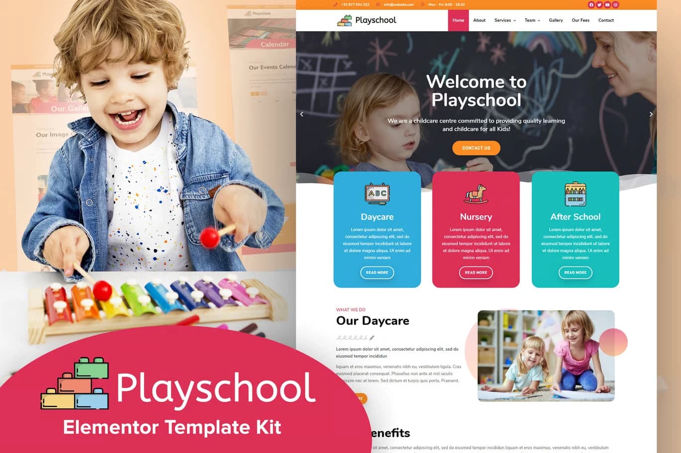 Screenshot of Playschool interface