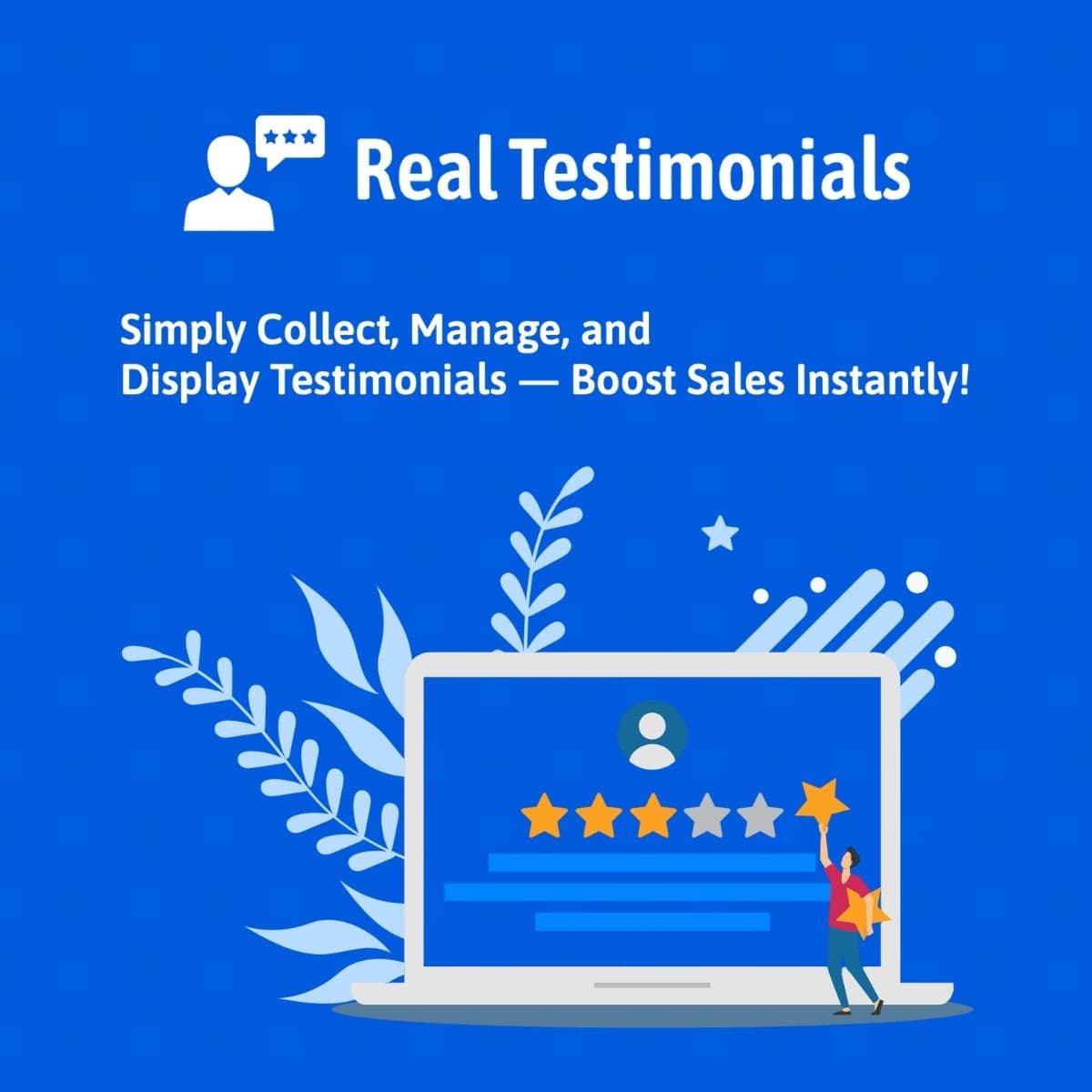 Screenshot of Real Testimonials Pro interface