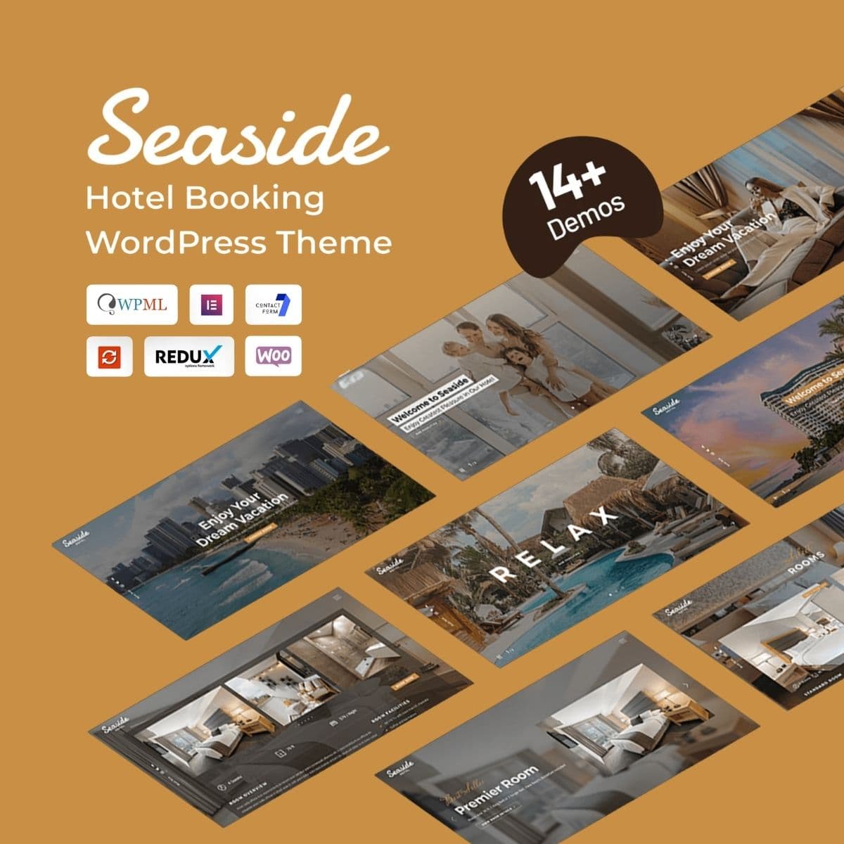 Seaside - WordPress Plugin/Theme Screenshot of Seaside interface