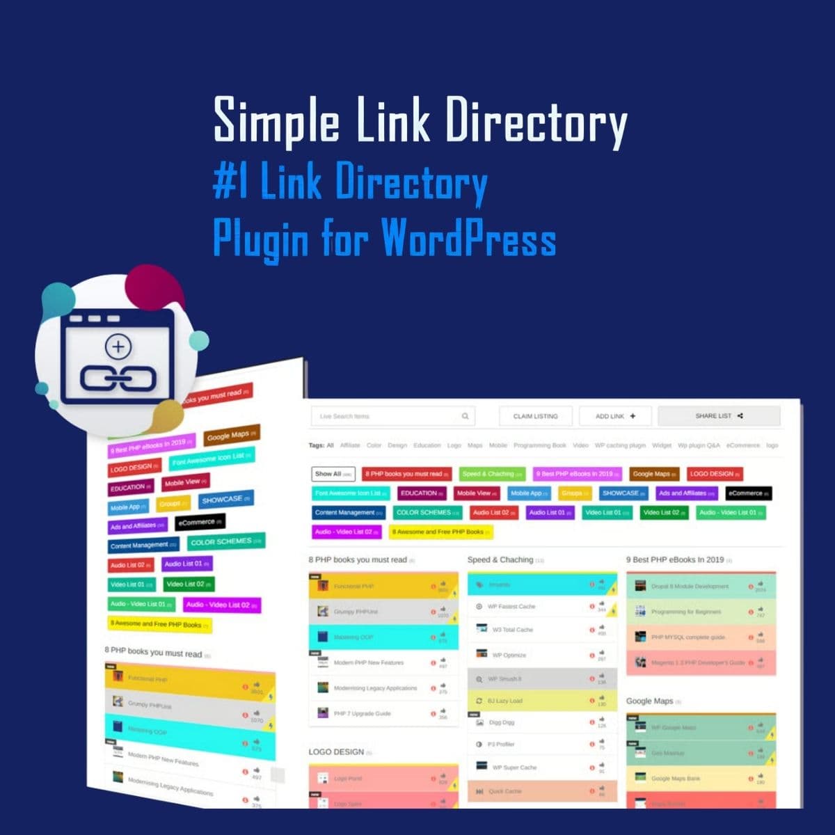 Screenshot of Simple Link Directory Pro interface