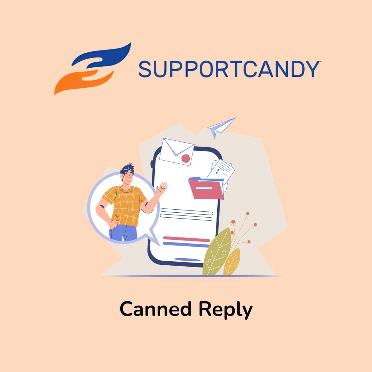 Screenshot of SupportCandy Canned Reply interface