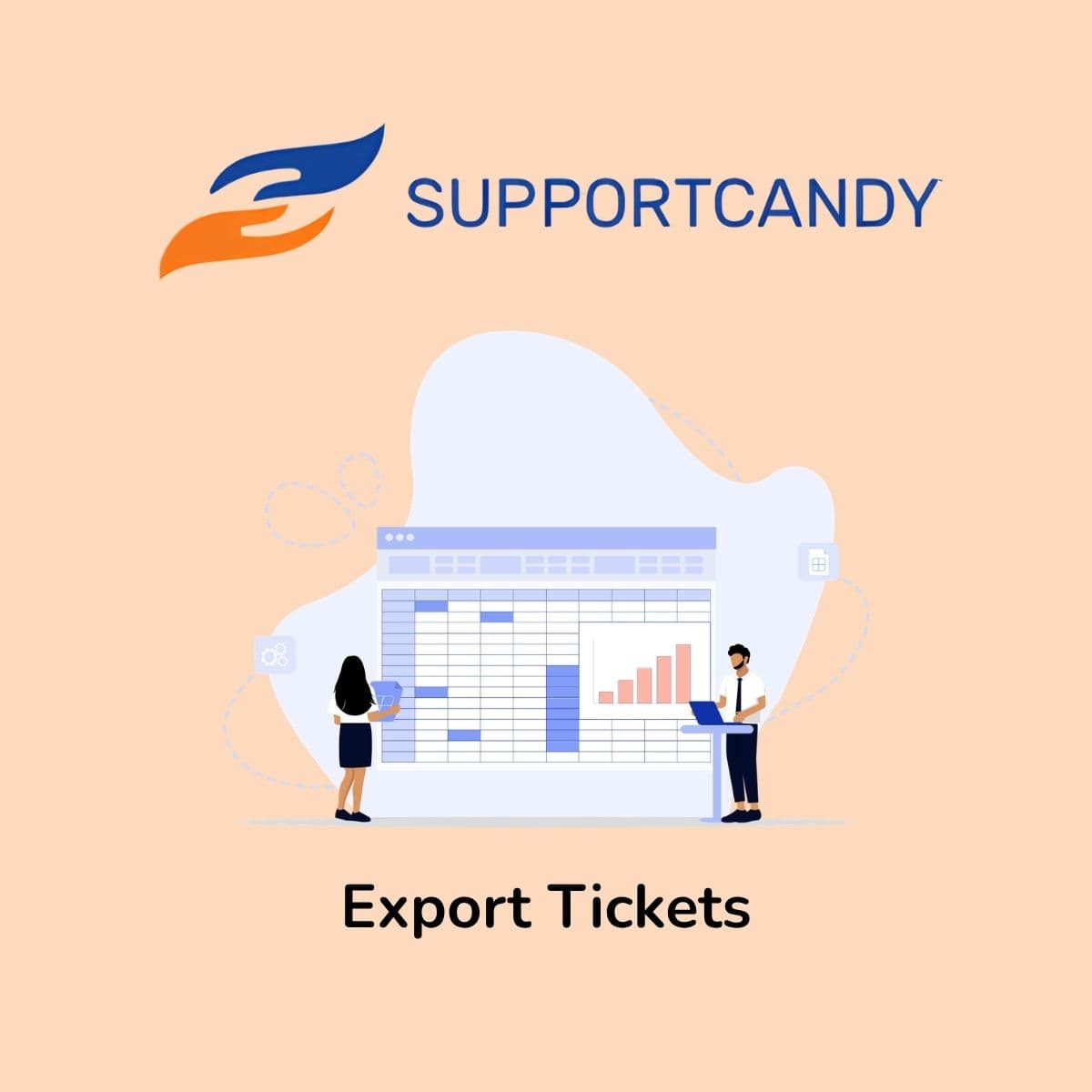 Screenshot of SupportCandy Export Tickets interface