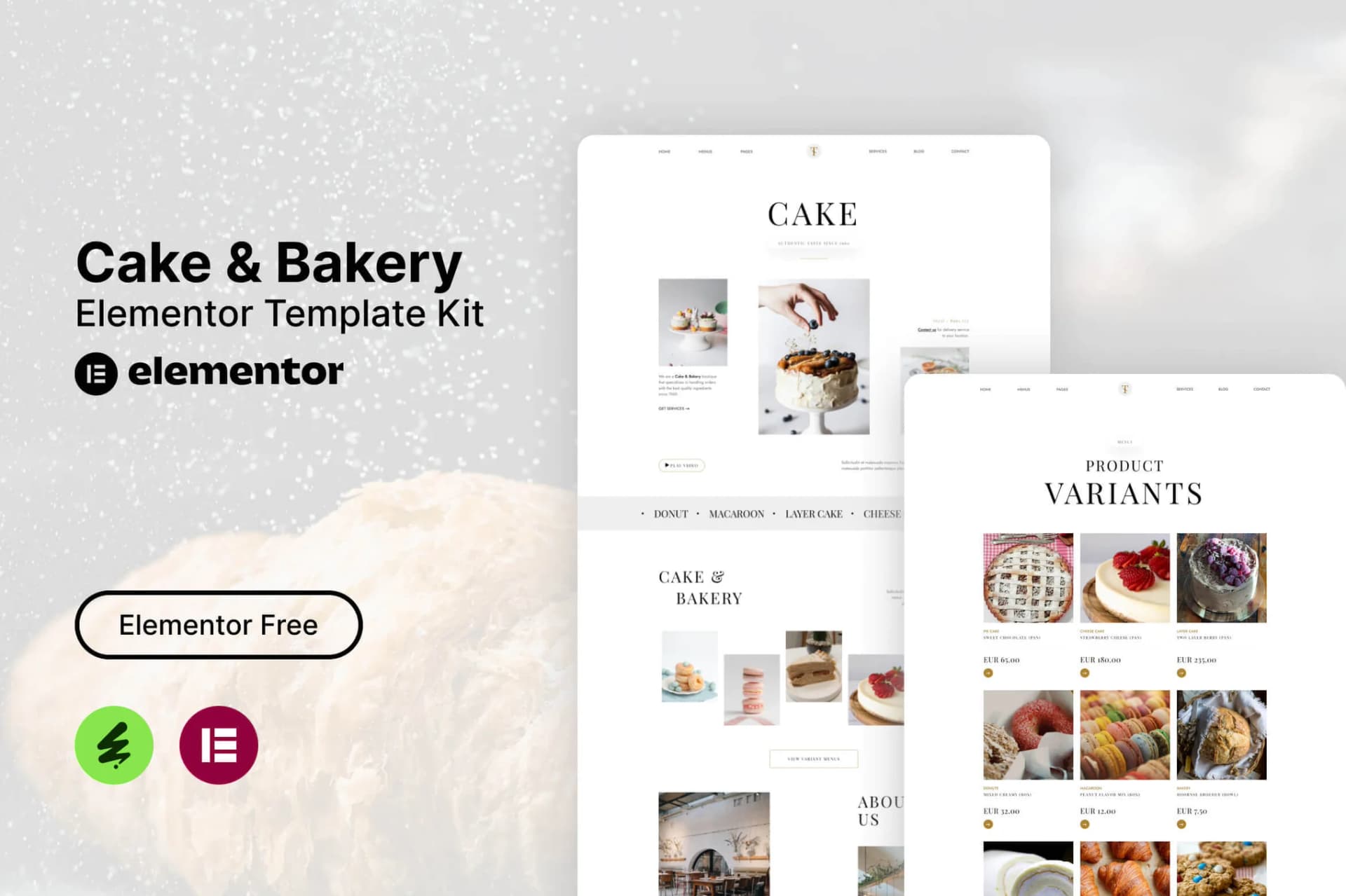 Tiffa - Cake & Bakery Elementor Template Kit