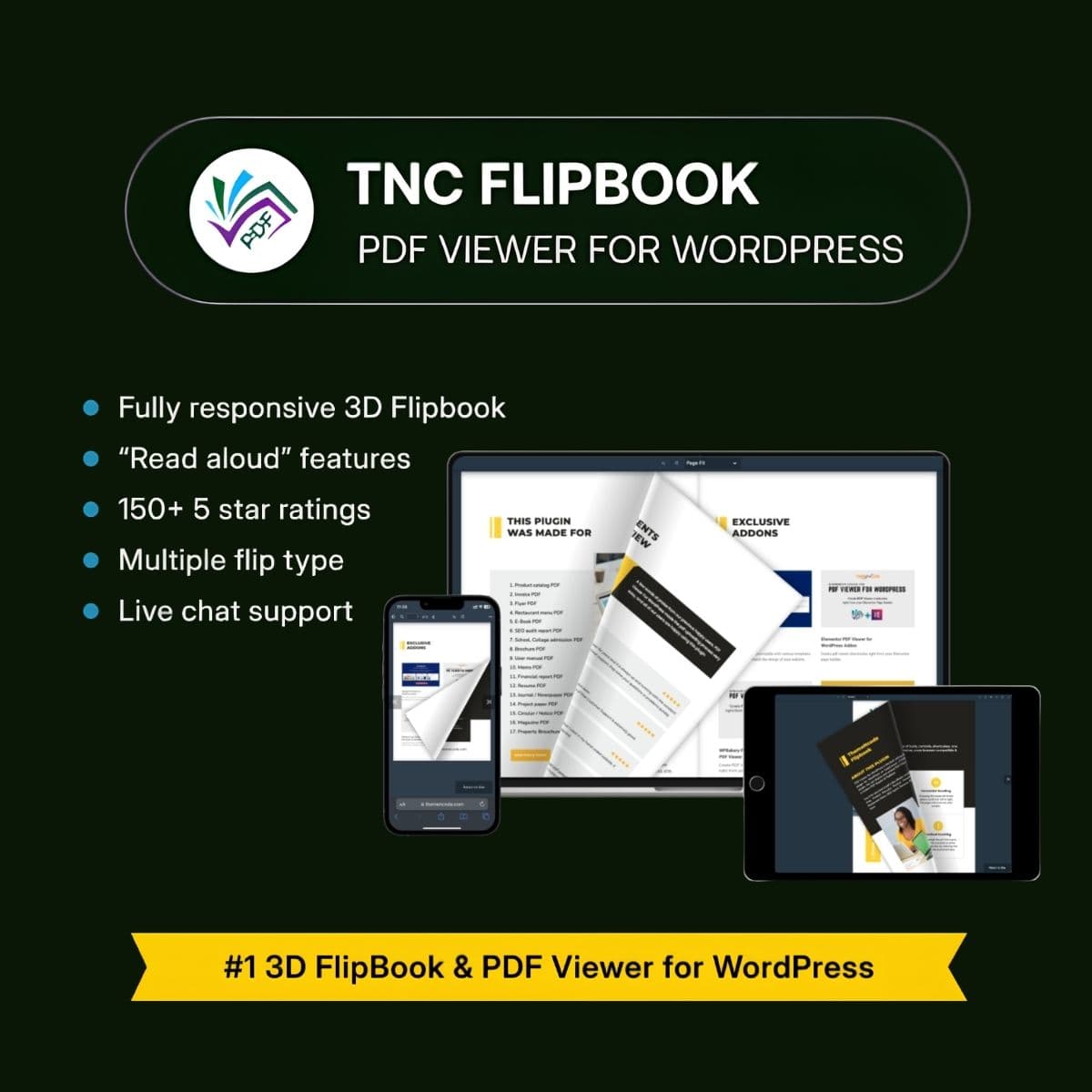 TNC FlipBook - WordPress Plugin/Theme Screenshot of TNC FlipBook interface