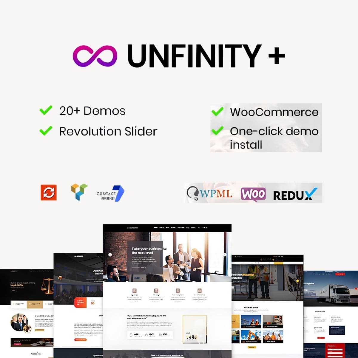 Screenshot of Unfinity interface