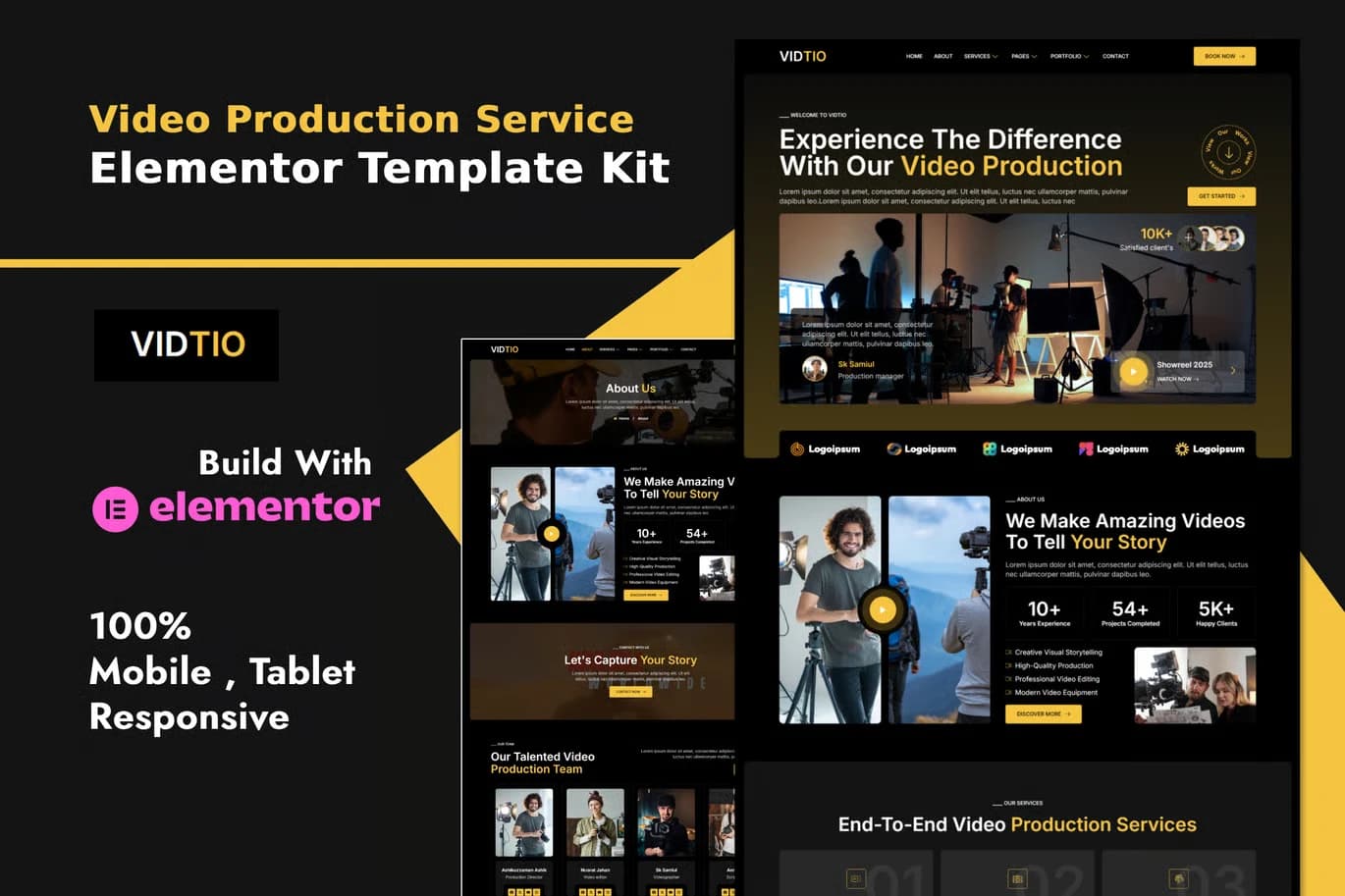 Screenshot of Vidtio interface