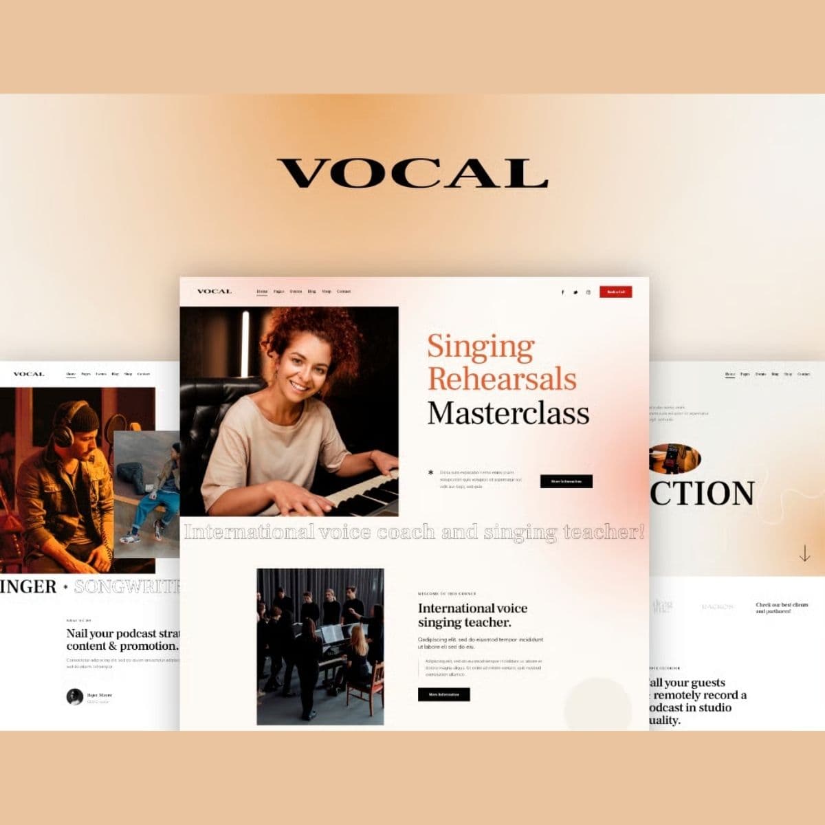 Screenshot of Vocal interface
